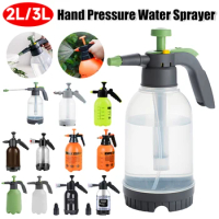 2/3L Hand Pump Water Sprayer Car Washing Pressure Spray Pot Air Pump Pressurized Plant Spray Bottle Watering Can Gardening Tools
