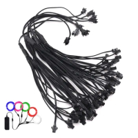 2Pin jst Splitter EL Wire Connector for One Inverter Connect Male to Female Connector SM Leadwire Cable for EL Wire Neon Light