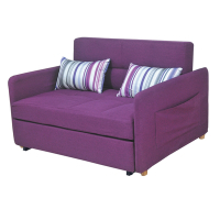 【文創集】科爾 拉合式高透氣棉麻布沙發椅/沙發床-135x90x80cm免組
