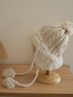 冬季毛茸茸帽子兔毛針織毛線帽護耳帽加厚騎車保暖雷鋒帽 全館免運