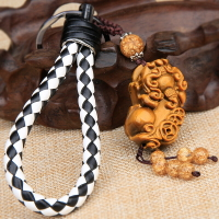 凡蝶虎睛石貔貅鑰匙扣包包掛件男女款招財化太歲本命年虎眼石飾品