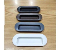 [Per Biji] Kom Oval Hitam Putih Coklat Plastik 96 mm HITAM
