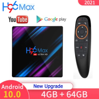 H96 MAX X4 Amlogic S905X4 Smart TV Box Android 11 4G/64G Quad Core 8K AV1 HDR+ Dual Wifi BT 4.0 Media Player TV Set Top Box