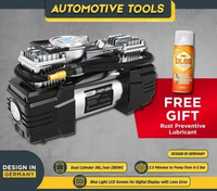 SKY - Deli Kompresor Angin Mini Digital Silinder Ganda Otomatis 180W DL8060