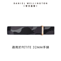 Daniel Wellington DW 錶帶 Petite Brigade 14mm限量版迷彩織紋錶帶-玫瑰金框 DW00200258