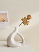 風簡約藝術陶瓷花瓶擺件餐桌創意擺設樣板間軟裝店面家居裝飾