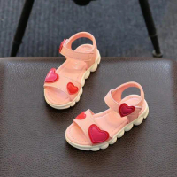 Sandals Girls White Children Summer Shoes Kids Sandals For Girls PU Leather Flowers Princess Shoes Girls Sandals