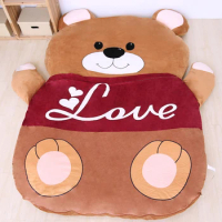 Cartoon bear mattress lazy sofa bed Suitable for children tatami mats Lovely creative bedroom Foldable sofa bed for sleeping