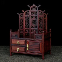 Rosewood Carved Miniature Display Table Buddha Altar Butsudan Shrine Praying
