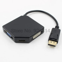 by dhl or ems 100pcs New 1080p Display Port DP to HDMI-Compatible VGA DVI Adapter Cable for Macbook Mac Air Pro iMac