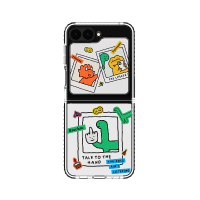 Samsung 三星 Galaxy Z Flip5 原廠聯名主題式感應保護殼 (GP-FPF731)-JOGUMAN白色照片