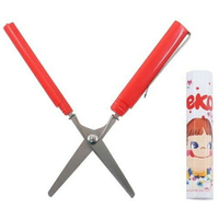小禮堂 不二家PEKO 攜帶式剪刀 筆型剪刀 事務剪 事務用品 (紅白 糖果)