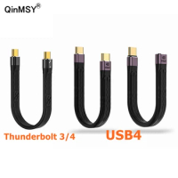 Thunderbolt4 Type C To C 40Gbps Fast USB C for Macbook Pro Quick Charge 5A Data Cable FPC Soft 5K 8K 60Hz PD 100W Short Cable