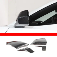 For 2020-2023 Chevrolet Corvette C8 ABS Carbon Fiber Texture Car Exterior Mirror Lower Cover Sticker Auto Exterior Accessories