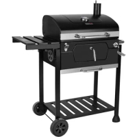 Royal Gourmet 24-Inch Charcoal Grill with Foldable Side Table, 490 Square Inches Heavy-duty BBQ Grill, Perfect for Outdoor