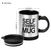 400ml Self Stirring Mug Automatic Lazy Self Mixing Coffee Mug Stir / Cawan Kacau Automatik