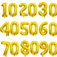 40 inch Number Figure Foil Balloons10 16 18 20 21 25 30 35 40 Years Adult Old Birthday Party Anniversary Decoration Air Balloon