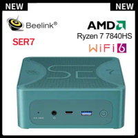 Beelink Mini PC SER7 AMD Ryzen 7 7840HS DDR5 32GB 1TB PCIe4.0 SSD Radeon 780M Quad Display USB4 Home Desktop Computer 65W TDP