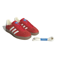 【adidas 愛迪達】休閒鞋 Adidas Originals Gazelle Indoor Red 紅白 浮雕 復古 運動鞋 男鞋 IF1808