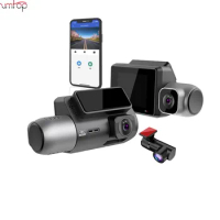 Front 4K+2K Dual Lens/ 3 Channels Camera 4k+1080P+2K 2022 Camera GPS WIFI Car Recorder Car Black Box 4K Dash Cam