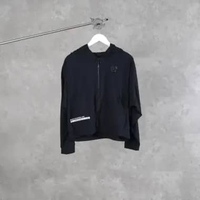 Hoodie LIFEWORK RADOG POCKET TEXT FOIL BLACK ZIP TRACK HOODIE 100% ORIGINAL 66X56CM