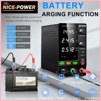 Nice-power เครื่องจ่ายไฟ DC Power Supply พาวเวอร์ซัพพลาย DC ชาร์จเร็ว ปรับได้ พร้อมพอร์ต USB Type-C 