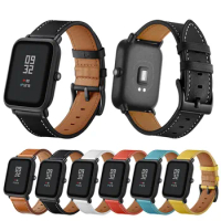 Watch band high-quality Leather Wrist Straps Bracelet for Xiaomi Huami Amazfit Bip Lite S U Pop GTS 2 Youth Watch