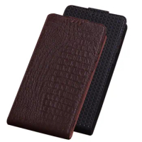 Luxury Vertical Phone Case Genuine Leather Holster For Sony Xperia XZ2 Premium/Sony Xperia XZ3 Phone Bag Up and Down Cover Funda