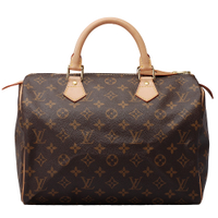 LV Louis Vuitton路易威登 M41109 經典Monogram SPEEDY 25 手提波士頓包(附鎖)