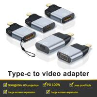 Mini Dp Vga Adapter Support 3d Visual Effect 4k60hz For Type-c Converter Usb C To HDMI-compatible Adapter