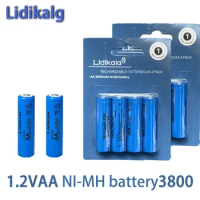Free Shipping High Quality 1.2V AA 3800mAh Nickel Hydrogen Battery Alkaline 1.2V Clock Toy Camera Battery Rechargeable Battery