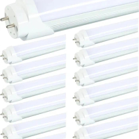 T8 LED Bulbs 1.5 Foot Tube Lights White Ballast Bypass Type B T8 T10 T12 LED Replacement Fluorescent Bulbs, Frosted Cover