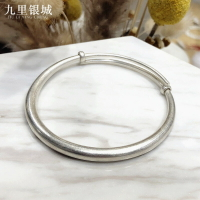 999足銀古法銀手鐲女推拉設計實心復古銀鐲子生日禮物手環送長輩