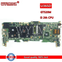 U36SD GT520M i3 2th CPU Mainboard For Asus U36S U36SG U44SG Laptop Motherboard 60-N4LMB2000-C01 Working Well