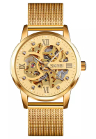 Skmei Skmei - Jam Tangan Mechanical Pria - Gold - Stainless Steel Bracelet - 9199-G