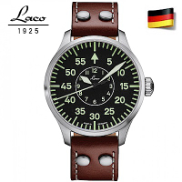 Laco朗坤 夜光飛行機械腕錶861690-黑/42mm