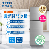 TECO 東元 231公升 一級能效變頻右開雙門冰箱(R2311XM)