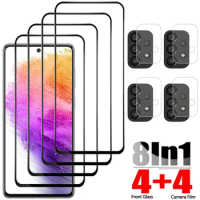 8-in-1, Tempered Glass + Camera Film for Samsung A73 A53 A33 A23 5G Glass A23 4G Samsung A33 Screen Protector Samsung Galaxy A73