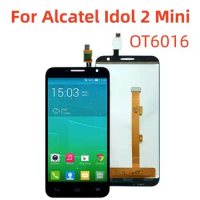 For Alcatel One Touch Idol 2 mini 6016 6016x LCD Assembly Display + Touch Screen Panel Replacement for ot6016 Cell Phone