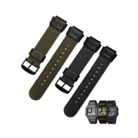 18 16mm Watchband Accessories Suitable For CASIO AE-1200/SGW-300/AQ-S810/PRG-270 Modified Nylon Canvas Watch Strap