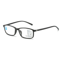 【Quinta】UV400漸進多焦點防藍光老花眼鏡(年輕時尚/經典方框/男女適用QTPM2821-多色可選)