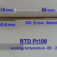 3*50mm Industrial Pt100 Temperature Sensor 1M Cable