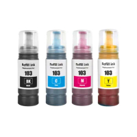 4*70ML 103 Premium Refill Ink for Epson 103 Ecotank L1110‎ L1210 L1250 L3100 L3101 L3110 L3111 L3150 L3151‎ L3156 Printer