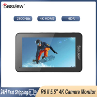 Besview R6 II 5.5 inch 4K Field Monitor HDMI IPS Touch Screen FHD 3D LUT HDR Display For DSLR Camera Video Monitor