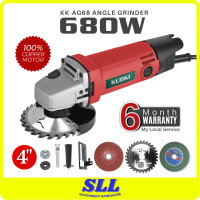 KUOKI KK-AG68 Angle Grinder 680W Pure Copper Motor 100% Power Tools Grinding Machine Chainsaw Saw (R