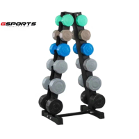 GSports ชั้นวางพร้อมดัมเบล 72kg น้ำหนัก 3 4 5 6 8 10 รวม6คู่ แบบสี Dumbbell Set with 6-Pair A-Shaped