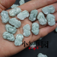 玉墜翡翠可愛小貔貅吊墜掛件玉墜 可做手鏈 寶寶吊墜手工配飾配件