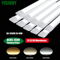 YISIONY New 120CM 90CM 40W 30W LED Tube Lights 3000K-6000K Linear LED Lamps Surface Mounted Ceiling Commercial Lights Office