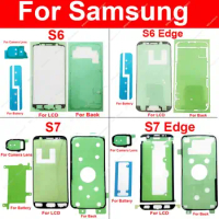 LCD Screen + Back Cover + Battery + Camera Lens Sticker Full Set Adhesive Tape For Samsung Galaxy S6 S6 Edge S7 S7 Edge GM-G935