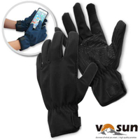 【VOSUN】暢銷款 WindStopper 防風透氣保暖觸控手套_智能黑
